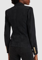 Balmain Co Denim Six Button Blazer