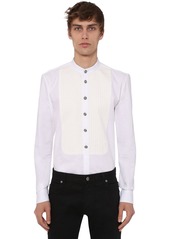 Balmain Cotton Poplin Shirt W/ Plastron