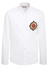 Balmain Cotton Shirt W/ Embroidered Patch