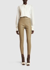 Balmain Crepe De Chine Plastron Shirt