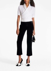 Balmain cropped velvet trousers