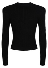 Balmain Cropped Viscose Knit Cardigan