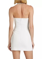 Balmain Crêpe Halter Double-Breasted Minidress