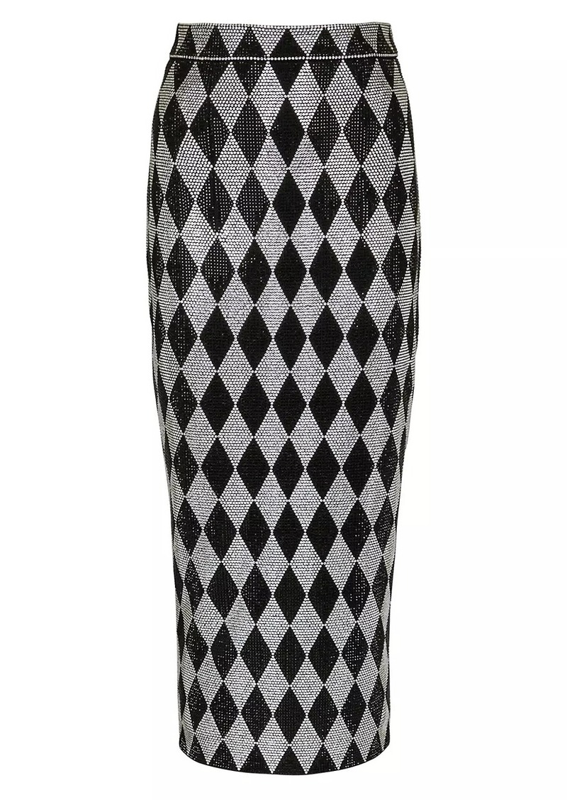 Balmain Crystal-Embellished Midi-Skirt