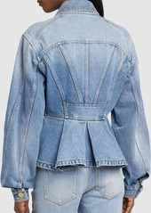 Balmain Denim Ruffled Jacket