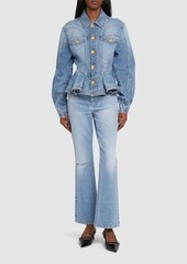 Balmain Denim Ruffled Jacket