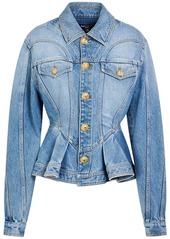 Balmain Denim Ruffled Jacket