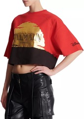 Disney x Balmain: The Lion King Baseball Cotton T-Shirt