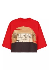 Disney x Balmain: The Lion King Baseball Cotton T-Shirt