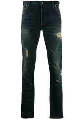 Balmain distressed faded slim jeans