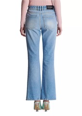 Balmain Distressed Mid-Rise Flare Jeans