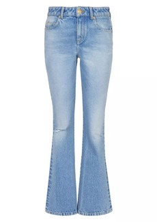 Balmain Distressed Mid-Rise Flare Jeans