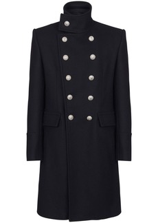 Balmain double-breasted wool coats