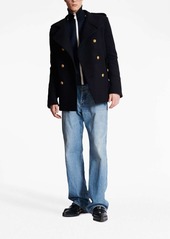 Balmain double-breasted wool peacoat