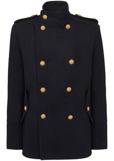 Balmain double-breasted wool peacoat