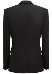 Balmain Double Crepe Wool Tuxedo Jacket