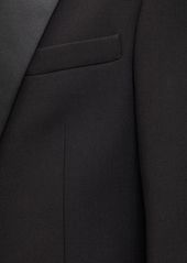 Balmain Double Crepe Wool Tuxedo Jacket