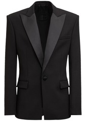 Balmain Double Crepe Wool Tuxedo Jacket