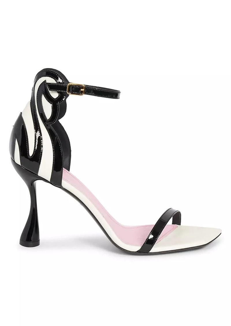 Balmain Eden 95MM Colorblocked Patent Leather Sandals