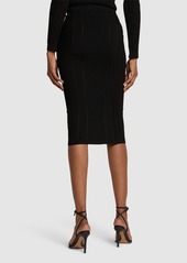 Balmain Embellished Knit Midi Skirt