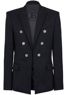 Balmain embossed-button detail jacket