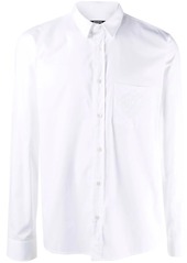 Balmain embroidered-logo cotton shirt