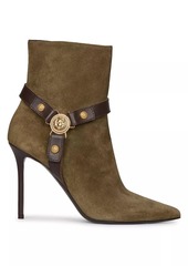 Balmain Eva 95MM Suede Ankle Boots