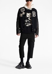 Balmain festival-print drawstring hoodie