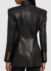 Balmain Fitted Leather Jacket