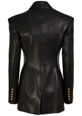 Balmain Fitted Leather Jacket