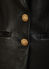 Balmain Fitted Leather Jacket