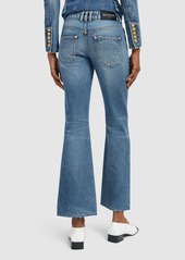 Balmain Flared Cotton Denim Jeans