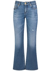 Balmain Flared Cotton Denim Jeans