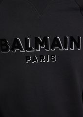 Balmain Flocked & Foiled Logo Sweatshirt