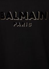 Balmain Flocked & Foiled Logo Sweatshirt