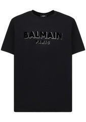 Balmain Flocked & Foiled Logo T-shirt