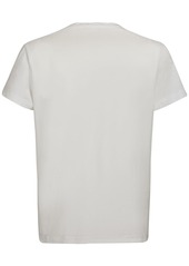 Balmain Flocked Logo Organic Cotton T-shirt