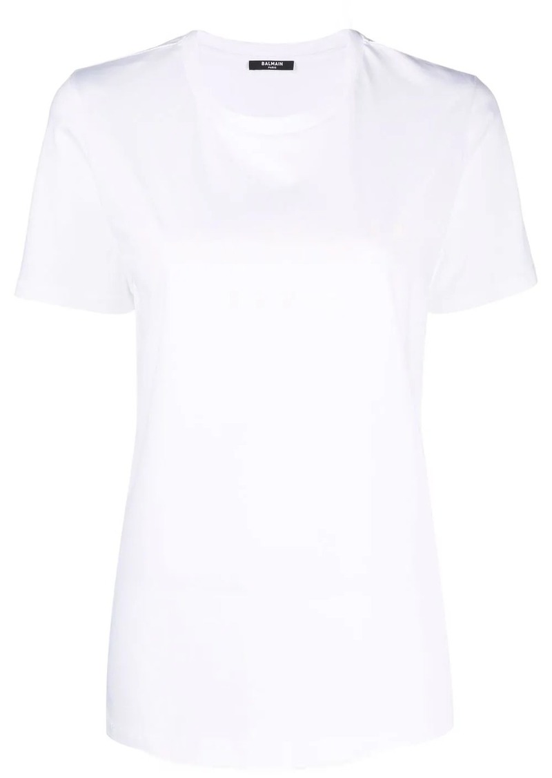 Balmain flocked logo T-shirt