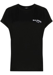 Balmain small flocked logo T-shirt