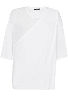 Balmain gathered-panel detail T-shirt