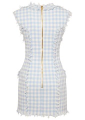 Balmain Gingham Tweed Mini Dress