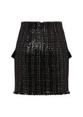 Balmain Glittered Tweed Mini Skirt