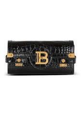 Balmain gold-plaque crocodile mini bag