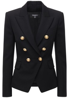 Balmain Grain De Poudre Double Breasted Blazer