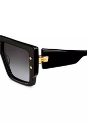Balmain Grand 57MM Flat-Top Oversized Sunglasses
