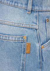 Balmain High Waist Vintage Denim Straight Jeans