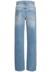 Balmain High Waist Vintage Denim Straight Jeans