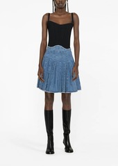 Balmain high-waisted denim skirt