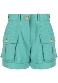 Balmain high-waisted flap-pocket shorts