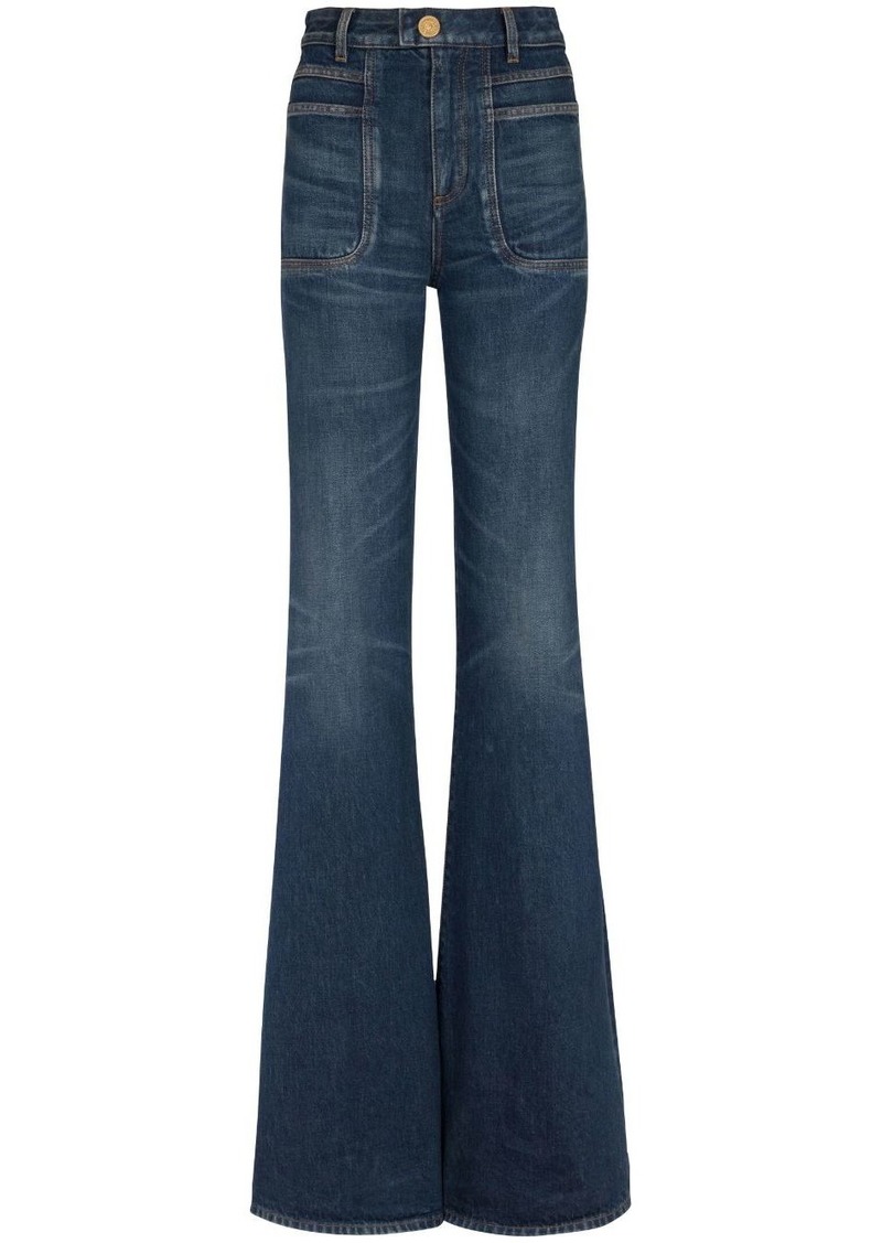 Balmain high-waisted flared jeans